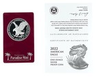 2022 W 1oz Silver Proof Eagle Gem Proof In Paradise Mint Brand Flag Holder W coa