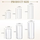 Pillar Candles 36 Pcs Ivory White Glass Hurricane Holders Centerpieces Clear