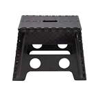 Mainstays One Step Folding Step Stool  Black Plastic 13 7  L X 9 05  W X 12  H