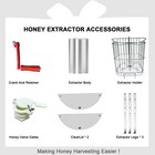 Stainless Steel Manual Honey Extractor  4 8 Frames Heavy Duty Beekeeping Tools