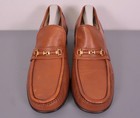 Mens Vtg Nos 70s Brown Horsebit Loafers 9 5 B 1970s Florsheim Disco Shoes Idlers