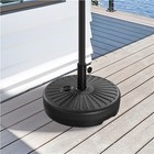 Round Patio Umbrella Base 59 5 Lb Water   Sand Filled For 1 5    1 9     Black