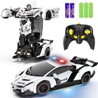Fdj Remote Control Transforming Police Car Robot 1 18 Scale Rc Toy For Kids