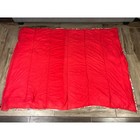 Vintage Patchwork Quilt Throw Snap Edge Mattress Cover Pinwheel Pattern Red Back