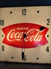 1950 s-60 s Vintage  enjoy  Coca-cola Elec Bubble Clock - 15x15 1 2