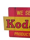 Vintage Metal Double Sided Kodak Film Sales Sign Paint On Tin 24  