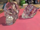 Set Of Two Kansas City Chieft Skeleton Heads Truly One Of A Kind And Handmade