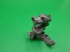 Vintage Pewter Rawcliffe Dragon Figurine With Blue Eyes Number 122003  1  1 Inch