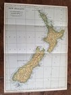 New Zealand North South Islands Auckland Wellington Map Dated 1921