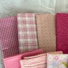 Quilting Fabric Lot  7 Lb Stash Builder Pinks And Reds Small Pieces Multi Yards