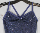 Balera D7499 Dark Blue High-low Dress Lyrical Dance Strappy Sequins Lc L Child