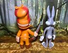 Looney Tunes Figures Lot Nj Croce Bendable Warner Bros Bugs Bunny Elmer Fudd Toy