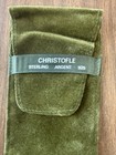 Christofle Cloth 10  Green Anti Tarnish Flatware Pouch Velveteen