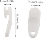 50 Sets White Plastic Traverse Rod Slides Rail Glider And Metal Curtain Hooks Wi