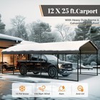 12  X 25  Carport  Upgraded Carport With Heavy Duty Galvanized Steel Sunshade