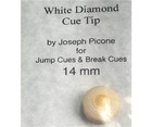2 White Diamond Break Jump Pool Cue Tips 14 Mm  New Ships Free Qty Disc 