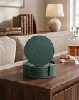 Drink Coasters With Holder  4  Leather Coasters For Drinks Set Of 6 For Tabletop