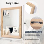 Rustic Mirrors For Wall Rectangle Wood Frame Mirror Large 26 x18  Decorative    