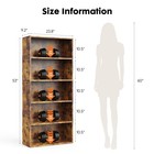 Bookshelf 4 5 6 Tier Storage Shelf Adjustable Bookcase  Wood Magazine Organizer