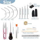 33-piece Book Binding Kit With Bone Folders  Paper Creasers  Needles  Waxed