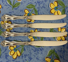 Vtg Westmorland George   Martha Washington Sterling Modern Hollow Knives  4 Pcs