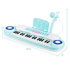 Topbuy 37 Keys Electronic Musical Instrument Kids Piano Toy W  Microphone Blue