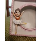Vintage Kitsch Ballerina Bisque Porcelain Picture Frame 4  X 4 