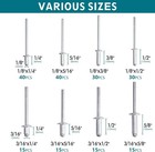 Pop Rivets Assortment Kit - 200 Pcs Aluminum Blind Rivets 8 Sizes