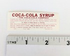 Coca-cola Syrup Pharmacy Label  cocaine Removed  1950-60 s Unused Gummed Back