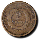 1864 Large Motto Two Cent Piece 2c G Good