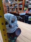 7  Wide-eyed Owl Figurine     Painted Resin On Tree Stump With Leaves