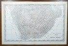 Vintage 1902 South Africa Topo Map 22 x14  Old Antique Original Cape Town Durban