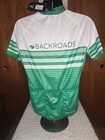 Garneau Men s Green White Full Zip Backroads Cycling Jersey Size Medium Nwt 