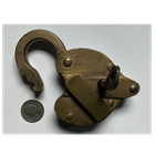Vintage Brass Padlock With Key Antique Metal Collectible Security Lock Decor