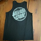 Santa Cruz Black Cotton Sleeveless Tank Top Shirt Size M Skateboarding P n 76579
