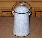 Antique Graniteware Handled Pot