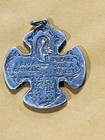 Vintage Creed Sterling Silver 4 Way Medal Cross Pendant Catholic Priest Emergenc