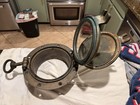 Authentic Antique Solid Bronze Ship Porthole scuttle 7 1 2 Inch Convex Glass 