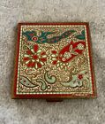 Antique Hand Painted Enamel Volupe Unique 1920   s Art Deco Colorful Compact