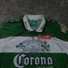 Authentic Corona Sport Club Santos Laguna Soccer Futbol Jersey Large 1999 Home