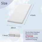 Bassinet Mattress  41  X 29  Dual Sided Gel Memory Foam Mattress  Ice Silk Cover