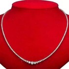16ct Round Cut Lab Created Diamond Women s Tennis Necklace 14k White Gold Plated