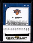 Rj Barrett 2019-20 Panini Nba Hoops Premium  201 Rookie Laser Silver