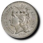 1868 Three Cent Nickel 3cn Icg Ms62 Uncirculated Planchet Flaw