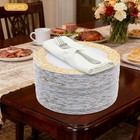 50pcs Plastic Charger Plates Retro Dinner Plate For Wedding Party Serving Dishes