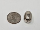 50 Pcs Metallic Silver Rhodium Plate Oval Metal Craft Beads 15mm X 10mm