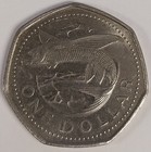 1989 Barbados One 1 Dollar Flying Fish Coin Au  As Pictured 