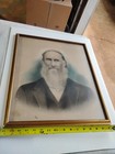 Large 19th Century Antique Old Man Photograph  framed 20x17