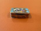Vintage Antique Italian 800 Silver Enamel Trinket Snuff Box W  Various Figures