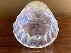 Vintage Large Clear Glass Flat Top Decanter Bottle Stopper With Old Cork